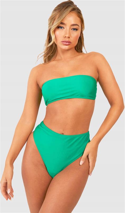 Boohoo Kni Zielona G Ra Banda Owa Od Bikini Xxl Ceny I Opinie Ceneo Pl