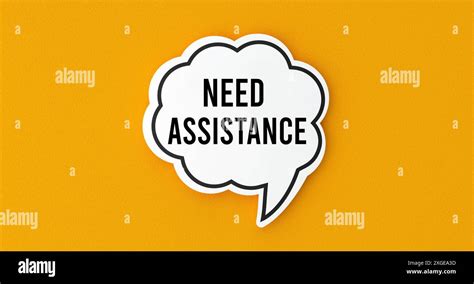 assistance banner stock photo alamy