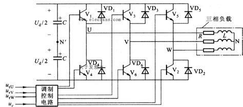 三相桥式PWM逆变电路 变流电压变换逆变电路 电子发烧友网