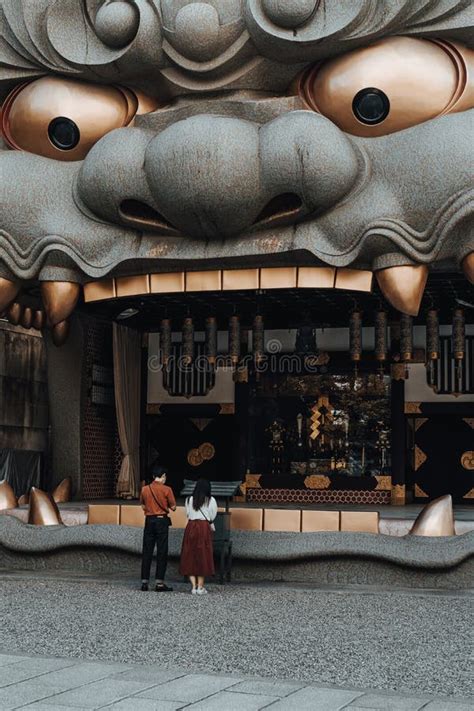 Vertical Short Of Namba Yasaka Shrine Shinto Shrine In Osaka Japan