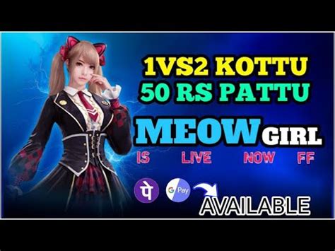 Telugu Free Fire Max Meow Girl Is In Live Vs Kottu Rs Pattu