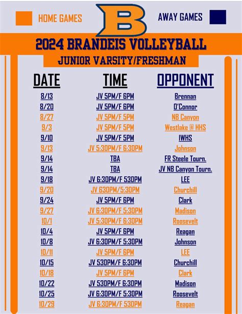 2024 – 2025 Game Schedules – Brandeis Broncos Athletic Booster Club