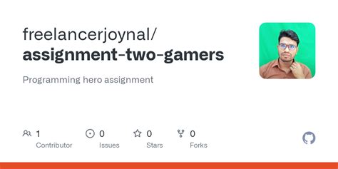 github freelancerjoynalassignment  gamers programming hero