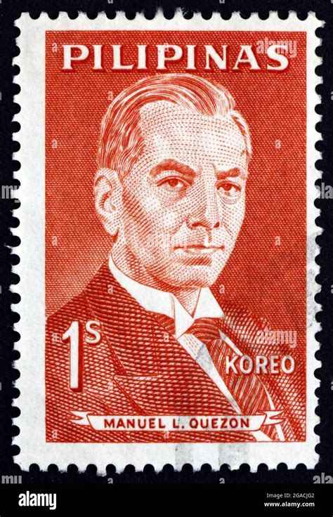 PHILIPPINES - CIRCA 1963: a stamp printed in Philippines shows Manuel L. Quezon, 2nd President ...