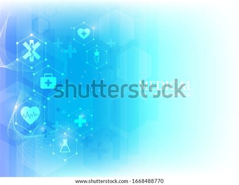 Geometric Hexagon Backgroundvector Medical Concept Stock Vector Royalty Free 1668488770