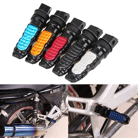 Universal Motorcycle Motorbike Scooter Footrest Rear Foot Pegs 8mm EBay