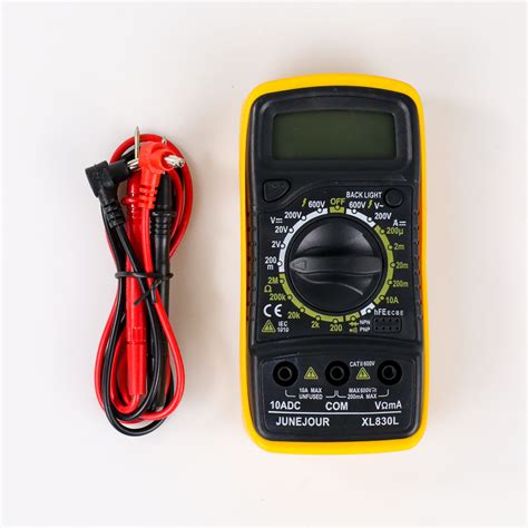 Junejour Mini Digital Multimeter Acdc Voltage Tester Xl830l Black