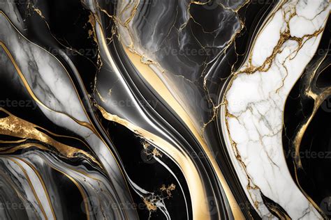 Luxury Marble Texture Background White Black Gold Natural Stone Color