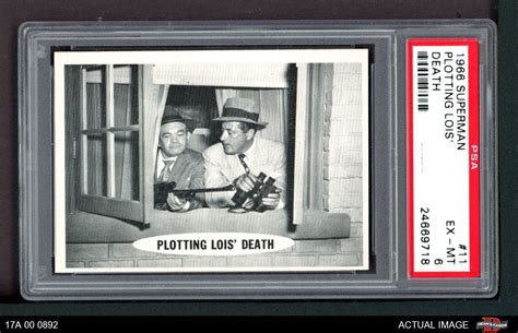 1966 Topps Superman 11 Plotting Lois Death Psa 6 Exmt Ebay