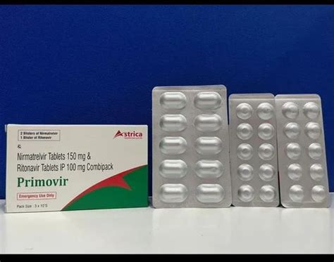 Primovir Nirmatrelvir Tablets Mg Ritonavir Tablets Mg Combipack