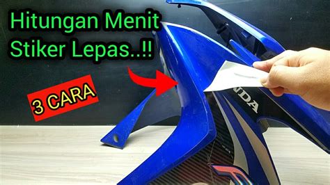 Hitungan Menit Cara Simpel Melepas Stiker Motor Bawaan Pabrik