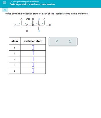 Answered O Principles Of Organic Chemistry Deducing Oxidation State