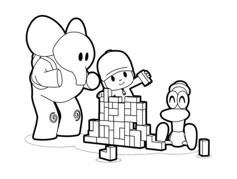 Pocoyo Y Amigos Jugando Lego Para Colorear Imprimir E Dibujar