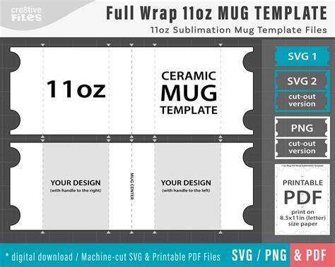 11 Oz Mug Sublimation Template Free Download - Printable Form ...