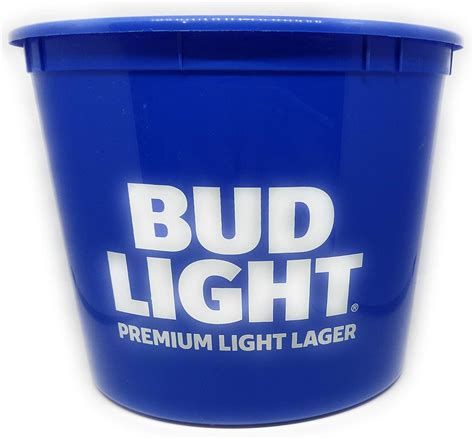 Collectibles Budweiser Bud Light Blue Plastic Beer Ice Bucket Cooler