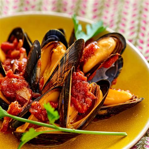 Moules La Sauce Tomate Et Aux Pices Fines Une Recette Fruits De