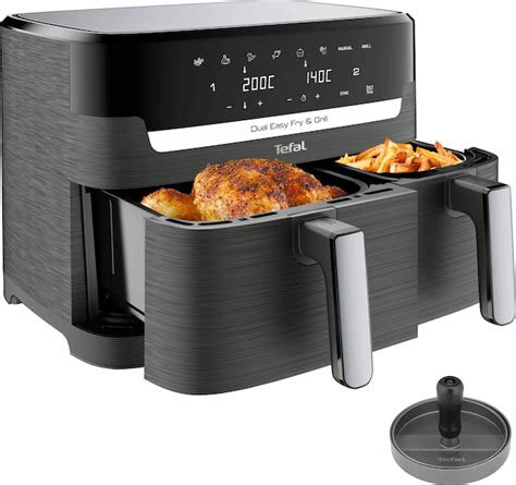 Tefal Hei Luftfritteuse Ey B Dual Easy Fry Grill Doppelkammer