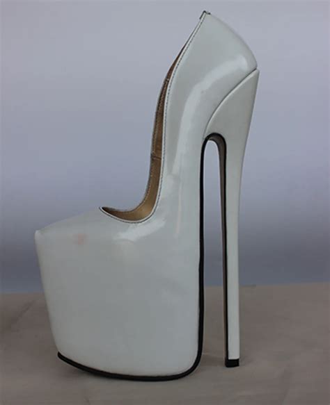 New Full Grain Leather Pump Extreme High Heel 30cm High Heel About 15cm