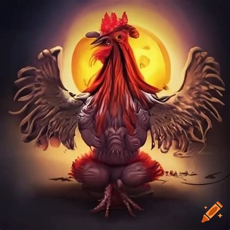 chicken   magical forest  craiyon