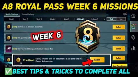 A8 Week 6 Mission 🔥 Pubg Week 6 Mission Explained 🔥 A8 Royal Pass Week