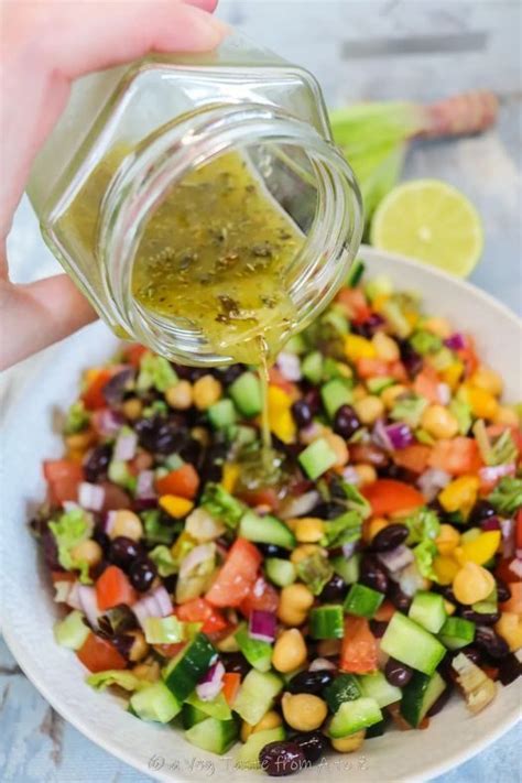 Middle Eastern Chickpea Black Bean Salad