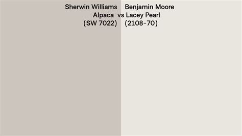 Sherwin Williams Alpaca SW 7022 Vs Benjamin Moore Lacey Pearl 2108