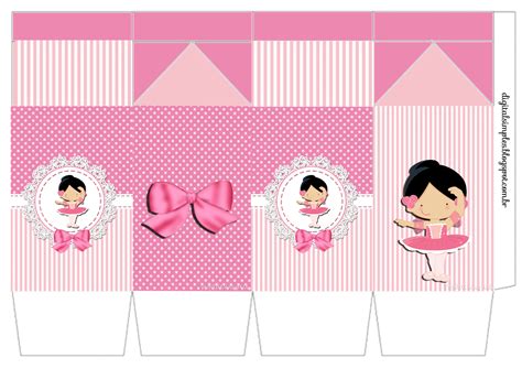 Kit de Personalizados Tema Bailarina Rosa para Imprimir Decoração