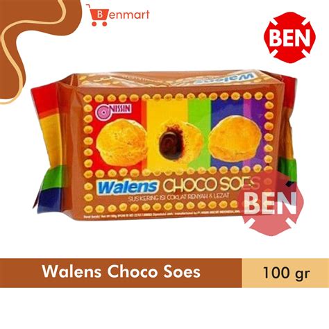 Jual Nissin Walens Choco Soes 100g 100gr Kue Sus Kering Chocolate