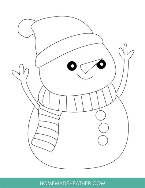 Free printable snowman coloring pages – Artofit