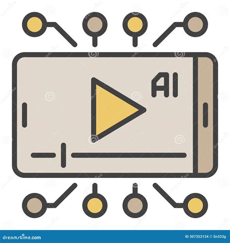 Smartphone Screen with AI Video Vector Artificial Intelligence Phone