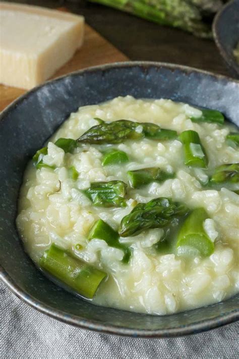 Spargelrisotto Cremig Mit Parmesan