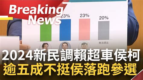 訪問完整 2024三腳督最新民調！賴清德34領先侯柯 郭董成非綠聯盟關鍵！逾五成民眾不贊成侯落跑選總統 王義川曝賴選戰危機點