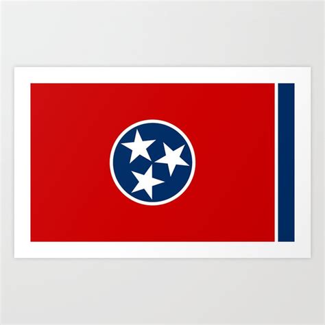 Tennessee State flag Art Print by LonestarDesigns2020 is Modern Home ...