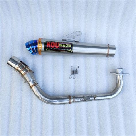 Kou Mahachai Conical Exhaust Open Pipe And Big Elbow For Mio Sporty Mio