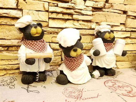 Chef Kitchen Decor Mercari Chef Kitchen Decor Bear Decor Black