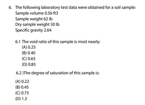 Solved The Following Laboratory Test Data Were Obtained For