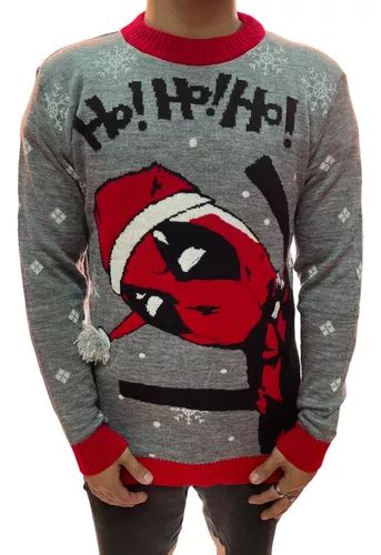 Ugly Sweater Deadpool Tejido Navideño Unisex Meses sin interés