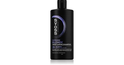 Syoss Intense Blonde fialový šampon pro blond a šedivé vlasy notino cz