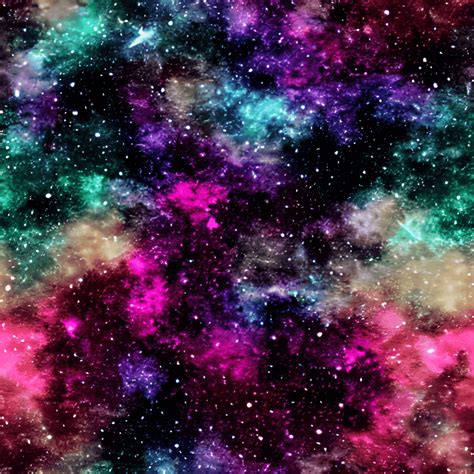 Galaxy Vibrant Seamless Pattern · Creative Fabrica