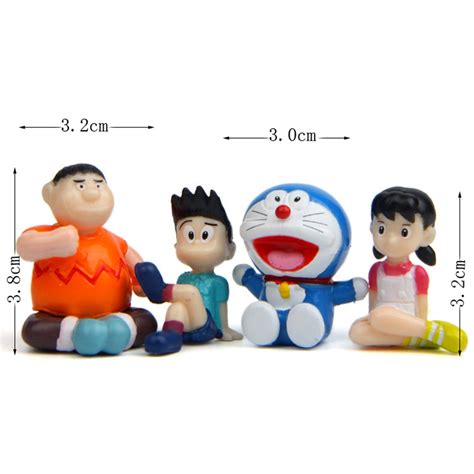 Bộ 4 Mô Hình Nhân Vật Phim Hoạt Hình Doraemon Shizuka Minamoto