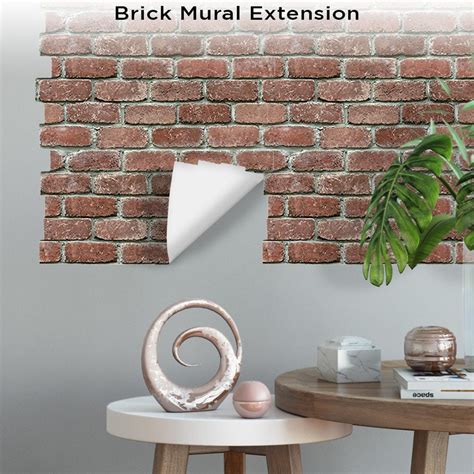 Plain Faux Brick Wall Decal Horizontal Panel Mural Peel Etsy