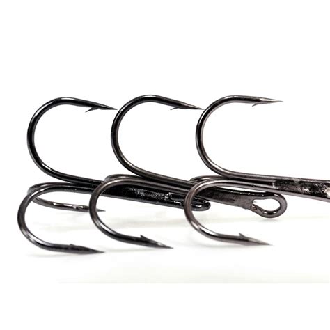 Pcs Treble Hook High Carbon Steel Fishhooks Triple Barbed