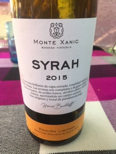 2015 Monte Xanic Hans Backhoff Edición Limitada Syrah Vivino US