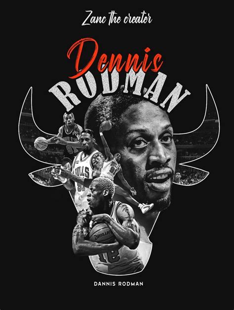 Dennis Rodman Vintage Bootleg Rap Tee Design Grafici Fotografia Da