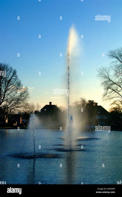 A Set Of Decorative Fountains Located In Hanley Park In Stoke On