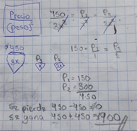 El Precio De Un Diamante Es D P Al Cuadrado De Su Peso Un Diamante