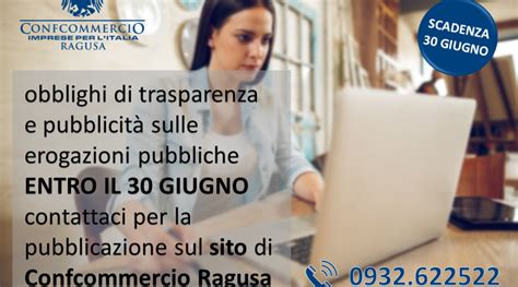 Adempimento degli obblighi di trasparenza e pubblicità sulle erogazioni