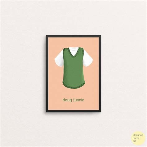 Doug Funnie T Shirt And Vest Illustration Doug Art Print Etsy