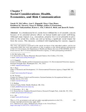 Fillable Online Wildland Fire Smoke In The United States A Scientific