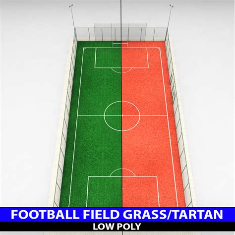 Football Soccer Stadium Field Low Poly 3d Model 19 Unknown 3ds